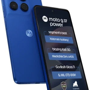 Motorola Moto g37 5G (Pantone Nautical Blue, 64GB Storage, 4GB RAM) | 6.67-inch HD+ 120Hz Display | Dimensity 6400 | 50MP Camera | 5200mAh Battery | 20W Charging